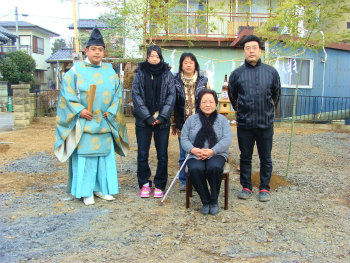 地鎮祭の様子です